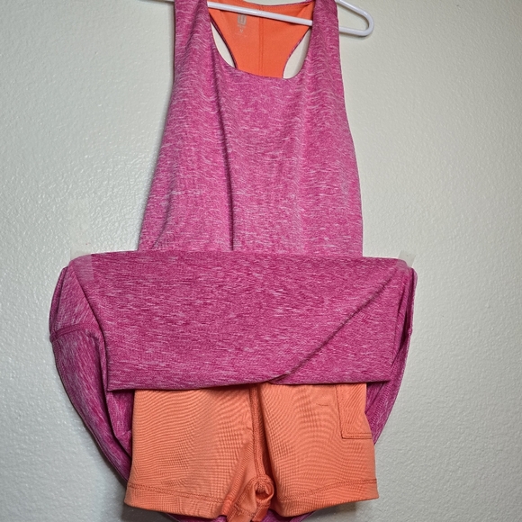 Ideology pink racer back dress with shorts - Picture 5 of 5